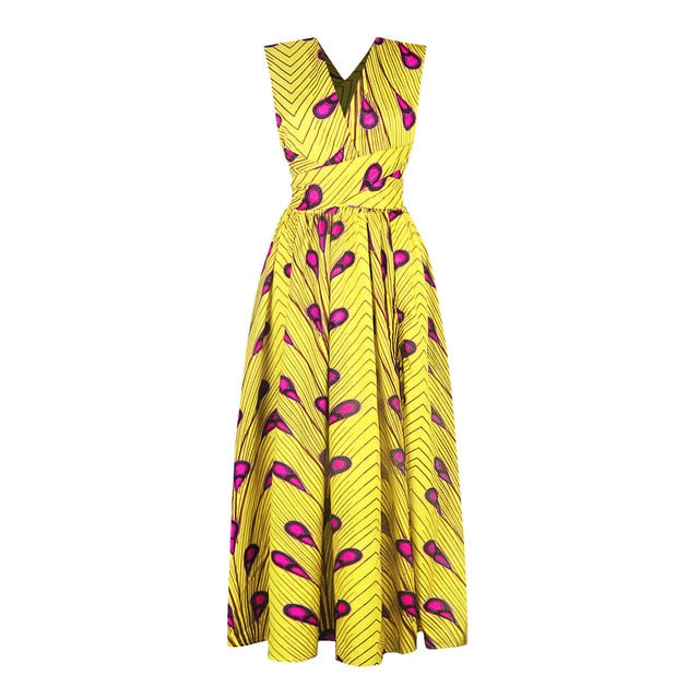 Long African Dress Women Traditional African Clothing Dashiki Ankara M –  Chocolate Boy Ltd