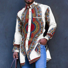 Load image into Gallery viewer, Autumn and Spring Fashion Style African Men Plus Size Shirts M-4XL