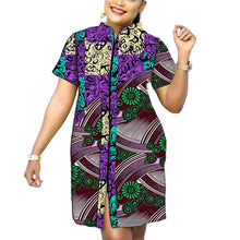 Load image into Gallery viewer, African Fashion Patchwork Original Design Women's Dress Outfit Colourful Print Female - Chocolate Boy Ltd