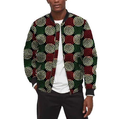 African Design Men's Bomber Jacket Colourful Male Casual Short Baseball Coat