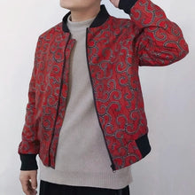 Load image into Gallery viewer, African Print Men's Coats Original Design Fashion Bomber Jacket - Chocolate Boy Ltd