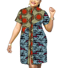 Load image into Gallery viewer, African Fashion Patchwork Original Design Women's Dress Outfit Colourful Print Female - Chocolate Boy Ltd