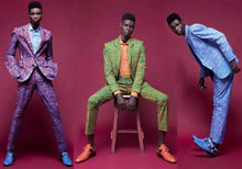 Load image into Gallery viewer, African Print Blazer Colorful Geometric Pattern Casual Fashion Jacket Coat for Wedding Party