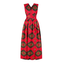 Load image into Gallery viewer, African Sleeveless Women Dress Fashion Off Back Print Lady Party Dresses Vintage Casual Clothing