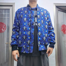 Load image into Gallery viewer, African Print Men's Coats Original Design Fashion Bomber Jacket - Chocolate Boy Ltd