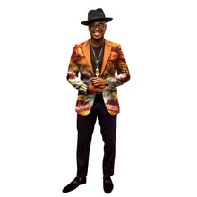 Load image into Gallery viewer, African Jacket for Men  Long Sleeve Top Mens African Clothing Dashiki African Print Blazer Men Outfits Suits