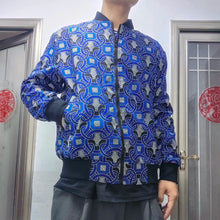 Load image into Gallery viewer, African Print Men's Coats Original Design Fashion Bomber Jacket - Chocolate Boy Ltd