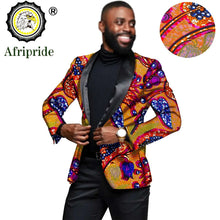 Load image into Gallery viewer, Men`s Blazer African Print Jacket Coats Slim Fit Floral Formal Outwear Ankara Suit - Chocolate Boy Ltd