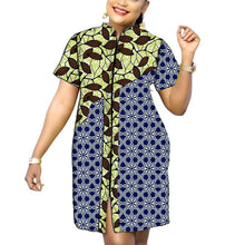 Load image into Gallery viewer, African Fashion Patchwork Original Design Women's Dress Outfit Colourful Print Female - Chocolate Boy Ltd