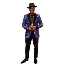 Load image into Gallery viewer, African Jacket for Men  Long Sleeve Top Mens African Clothing Dashiki African Print Blazer Men Outfits Suits