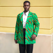Load image into Gallery viewer, African Print Blazer Colorful Geometric Pattern Casual Fashion Jacket Coat for Wedding Party