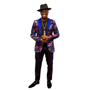 African Jacket for Men  Long Sleeve Top Mens African Clothing Dashiki African Print Blazer Men Outfits Suits