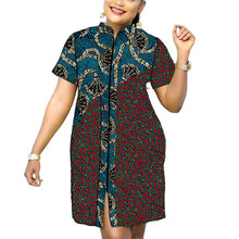 Load image into Gallery viewer, African Fashion Patchwork Original Design Women's Dress Outfit Colourful Print Female - Chocolate Boy Ltd