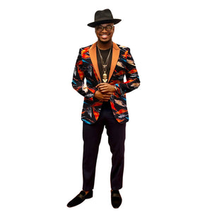 African Jacket for Men  Long Sleeve Top Mens African Clothing Dashiki African Print Blazer Men Outfits Suits