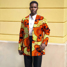 Load image into Gallery viewer, African Print Blazer Colorful Geometric Pattern Casual Fashion Jacket Coat for Wedding Party