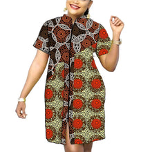 Load image into Gallery viewer, African Fashion Patchwork Original Design Women's Dress Outfit Colourful Print Female - Chocolate Boy Ltd