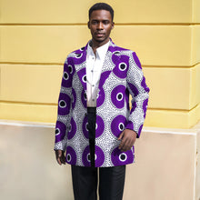 Load image into Gallery viewer, African Print Blazer Colorful Geometric Pattern Casual Fashion Jacket Coat for Wedding Party