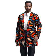 Load image into Gallery viewer, African Print Blazer Colorful Geometric Pattern Casual Fashion Jacket Coat for Wedding Party