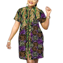 Load image into Gallery viewer, African Fashion Patchwork Original Design Women's Dress Outfit Colourful Print Female - Chocolate Boy Ltd