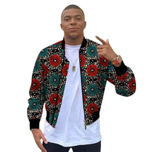 Load image into Gallery viewer, African Print Men's Coats Original Design Fashion Bomber Jacket - Chocolate Boy Ltd