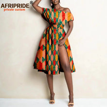 Load image into Gallery viewer, Women`s Split Dress African High Waist Elegant Dress Ethnic Style Sexy Casual Party