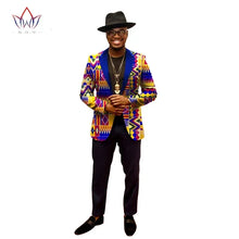 Load image into Gallery viewer, African Jacket for Men African Long Sleeve Top African Clothing Print Blazer Men Outfits - Chocolate Boy Ltd