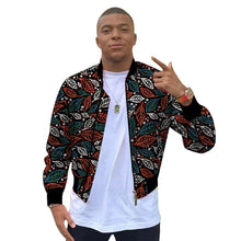 Load image into Gallery viewer, African Print Men's Coats Original Design Fashion Bomber Jacket - Chocolate Boy Ltd