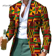 Load image into Gallery viewer, African Men Clothes Smart Causal Fancy Suit Blazer Jackets Formal Coat Business Dashiki Party Wedding - Chocolate Boy Ltd