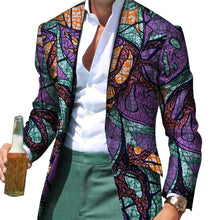 Load image into Gallery viewer, African Men Clothes Smart Causal Fancy Suit Blazer Jackets Formal Coat Business Dashiki Party Wedding - Chocolate Boy Ltd