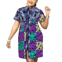 Load image into Gallery viewer, African Fashion Patchwork Original Design Women's Dress Outfit Colourful Print Female - Chocolate Boy Ltd