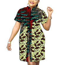 Load image into Gallery viewer, African Fashion Patchwork Original Design Women's Dress Outfit Colourful Print Female - Chocolate Boy Ltd