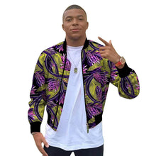 Load image into Gallery viewer, African Print Men's Coats Original Design Fashion Bomber Jacket - Chocolate Boy Ltd