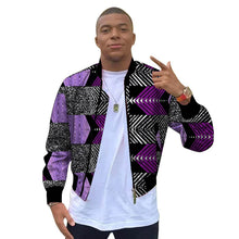 Load image into Gallery viewer, African Print Men's Coats Original Design Fashion Bomber Jacket - Chocolate Boy Ltd
