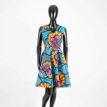 Load image into Gallery viewer, African Mini Dresses for Women Robe Bazin Riche Maxi Dress for Sexy Lady