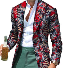 Load image into Gallery viewer, African Men Clothes Smart Causal Fancy Suit Blazer Jackets Formal Coat Business Dashiki Party Wedding - Chocolate Boy Ltd