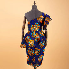Load image into Gallery viewer, African 2 Piece Set for Women Crop Top + Print Skirt Set Ankara Clothing Dashiki Outfits Blouse Shirt Midi Skirt Casual