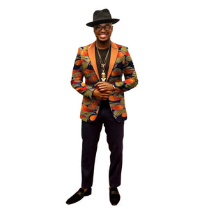 African Jacket for Men  Long Sleeve Top Mens African Clothing Dashiki African Print Blazer Men Outfits Suits