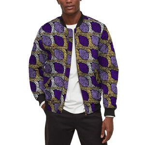 African Design Men's Bomber Jacket Colourful Male Casual Short Baseball Coat