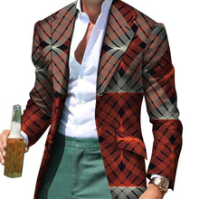 Load image into Gallery viewer, African Men Clothes Smart Causal Fancy Suit Blazer Jackets Formal Coat Business Dashiki Party Wedding - Chocolate Boy Ltd