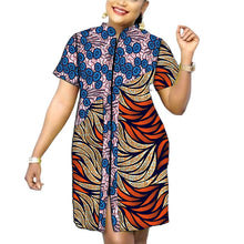 Load image into Gallery viewer, African Fashion Patchwork Original Design Women's Dress Outfit Colourful Print Female - Chocolate Boy Ltd