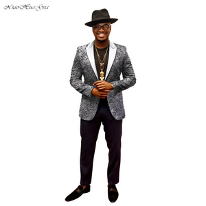 African Jacket for Men  Long Sleeve Top Mens African Clothing Dashiki African Print Blazer Men Outfits Suits