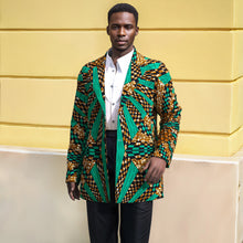 Load image into Gallery viewer, African Print Blazer Colorful Geometric Pattern Casual Fashion Jacket Coat for Wedding Party