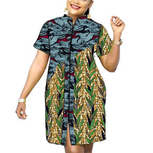 Load image into Gallery viewer, African Fashion Patchwork Original Design Women's Dress Outfit Colourful Print Female - Chocolate Boy Ltd