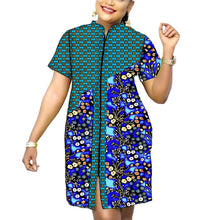 Load image into Gallery viewer, African Fashion Patchwork Original Design Women's Dress Outfit Colourful Print Female - Chocolate Boy Ltd