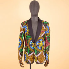 Load image into Gallery viewer, Men`s Blazer African Print Jacket Coats Slim Fit Floral Formal Outwear Ankara Suit - Chocolate Boy Ltd