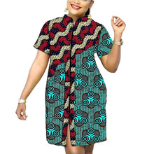 Load image into Gallery viewer, African Fashion Patchwork Original Design Women's Dress Outfit Colourful Print Female - Chocolate Boy Ltd
