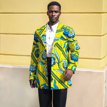Load image into Gallery viewer, African Print Blazer Colorful Geometric Pattern Casual Fashion Jacket Coat for Wedding Party