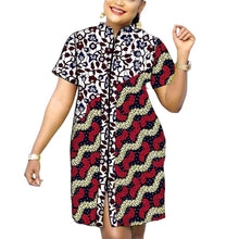 Load image into Gallery viewer, African Fashion Patchwork Original Design Women's Dress Outfit Colourful Print Female - Chocolate Boy Ltd
