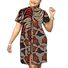 Load image into Gallery viewer, African Fashion Patchwork Original Design Women's Dress Outfit Colourful Print Female - Chocolate Boy Ltd