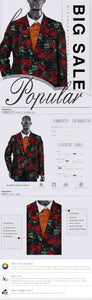 African Jacket for Men  Long Sleeve Top Mens African Clothing Dashiki African Print Blazer Men Outfits Suits